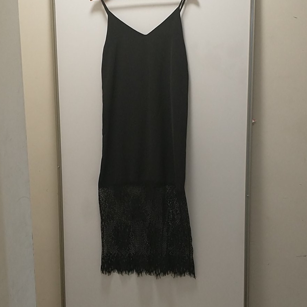 Holly Bracken Spaghetti Black Lace Dress